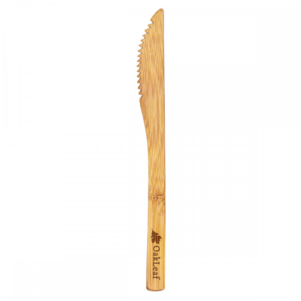 Custom Reusable Bamboo Serrated Knife