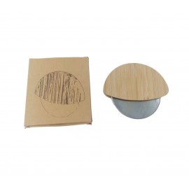 Bamboo Pizza Cutter with Logo