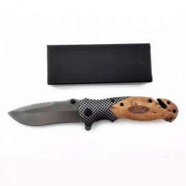 Oliver Wood Folding Pocket Knife With Stainless Steel Blade Full Color Optional with Logo