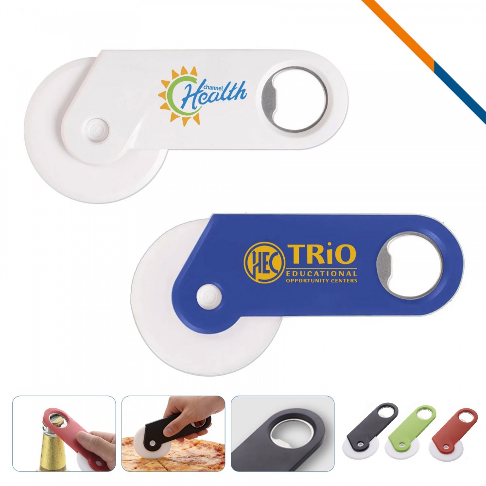 Promotional Zistap 2in1 Bottle Opener Pizza Cutter