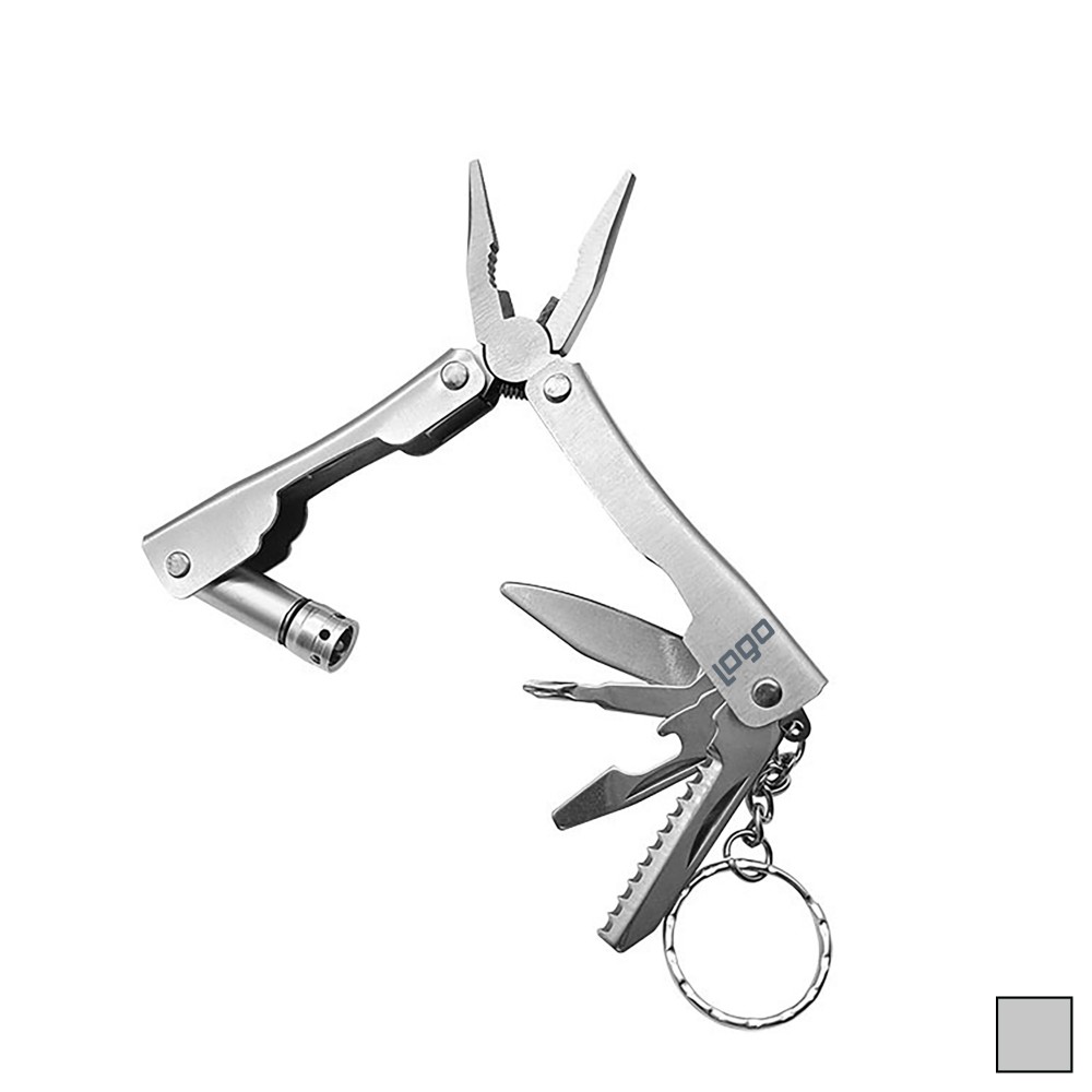 Customized Multi-Tool Pliers w/ Light and Key Chain