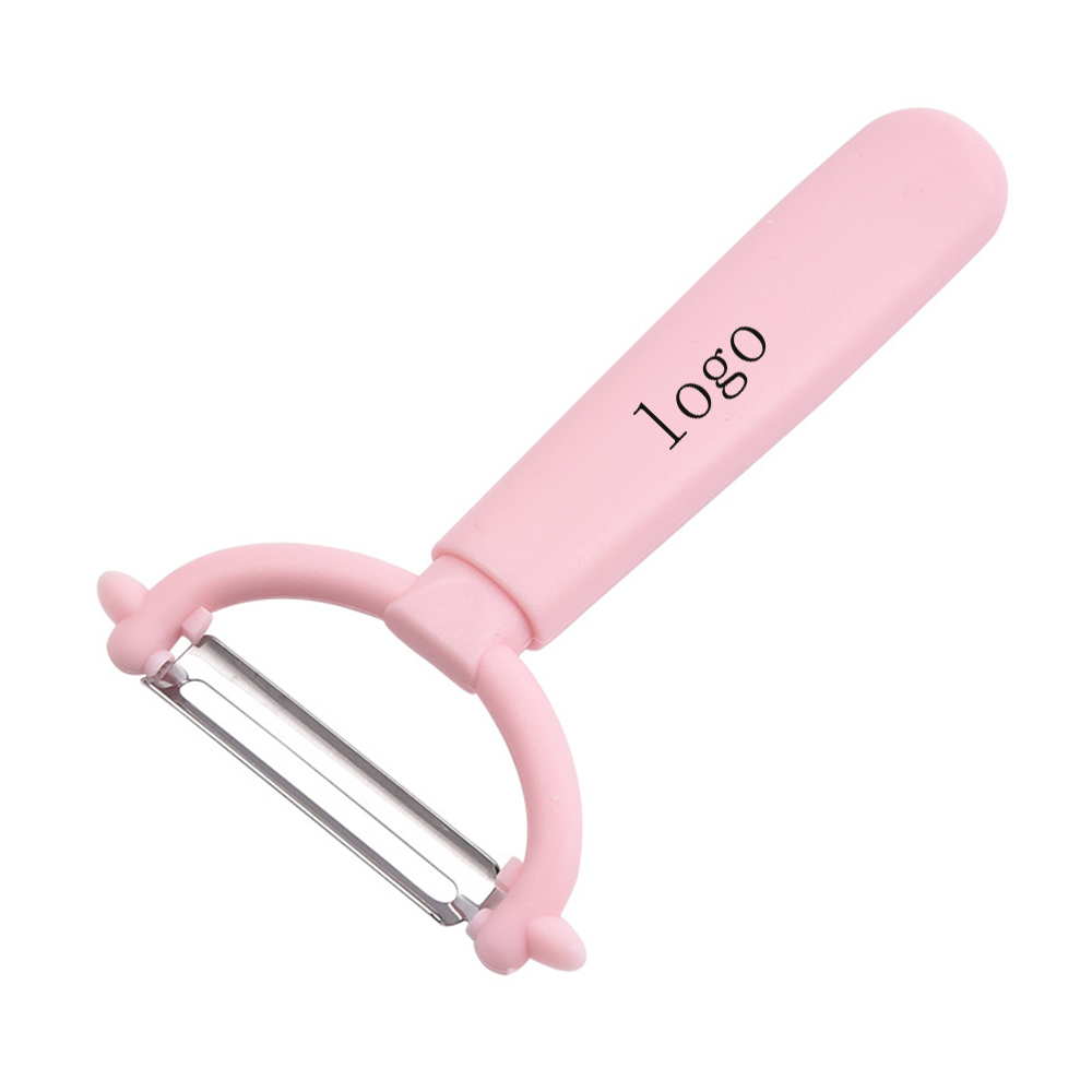 Logo Branded Stainless Steel Peeler With Round Handle