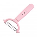 Logo Branded Stainless Steel Peeler With Round Handle