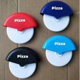 Promotional Plastic Pizza Cutter With Round Rolling Blade