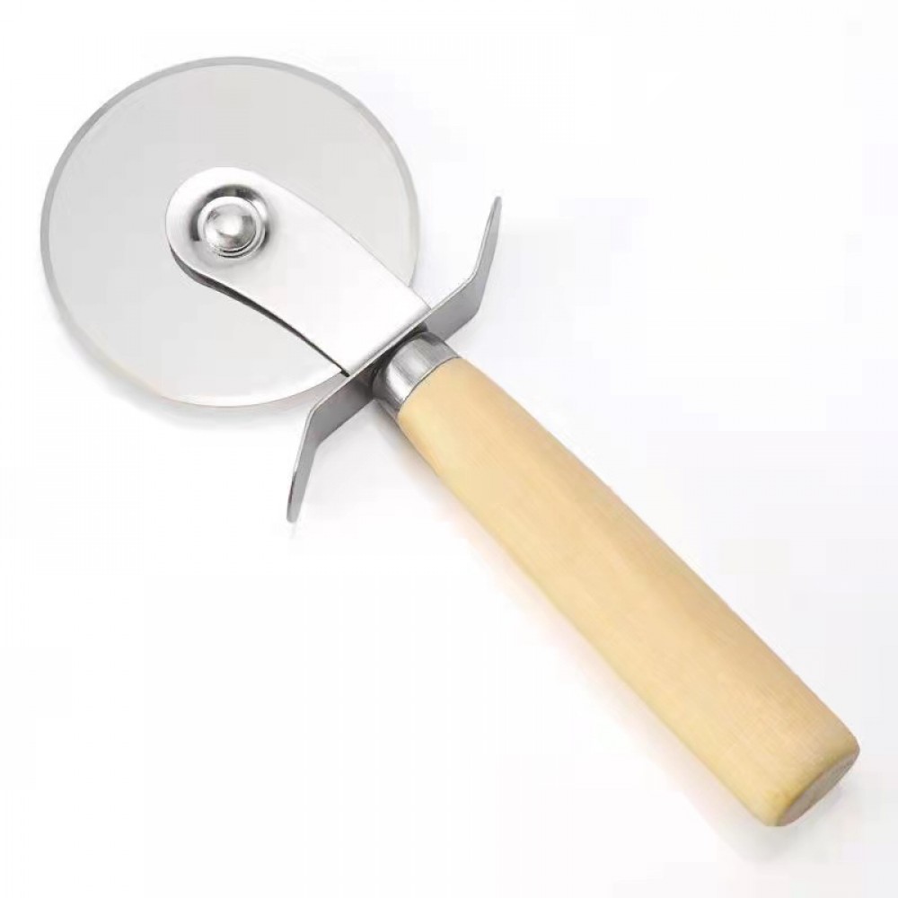 Pizza Cutter With Wooden Handle with Logo