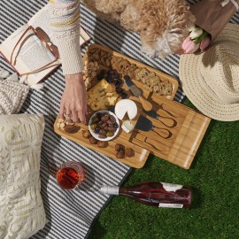 Promotional Twine Four Piece Bamboo Cheese Board And Knife Set