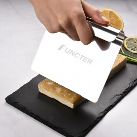 Multifunctional Stainless Steel Dough Pastry Scraper & Chopper Pizza Cutter with Logo