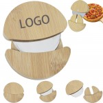 Bamboo Pizza Cutter with Logo