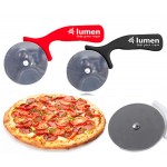 Long Handle Stainless Steel Wheel Pizza Cutter with Logo