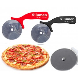 Long Handle Stainless Steel Wheel Pizza Cutter with Logo