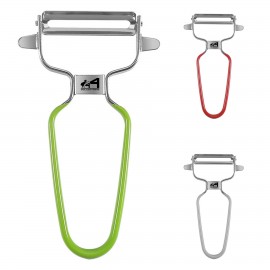 Stainless Steel 2-In-1 Vegetable Peeler with Logo  Stainless Steel 2-In-1 Vegetable Peeler with Logo