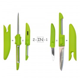 2 IN 1 Fruits Vegetable Peeler Knife with Logo