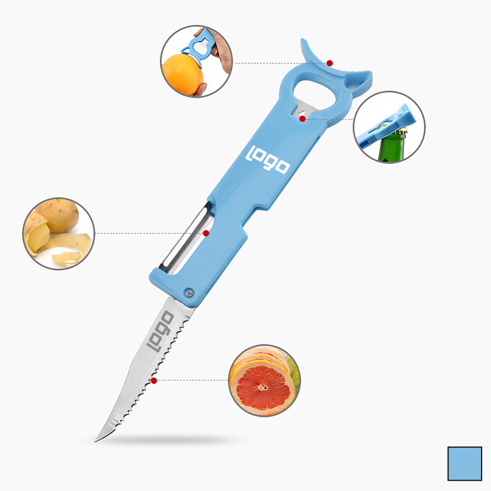 Fruit Knife Peeler w/ Bottle Opener with Logo