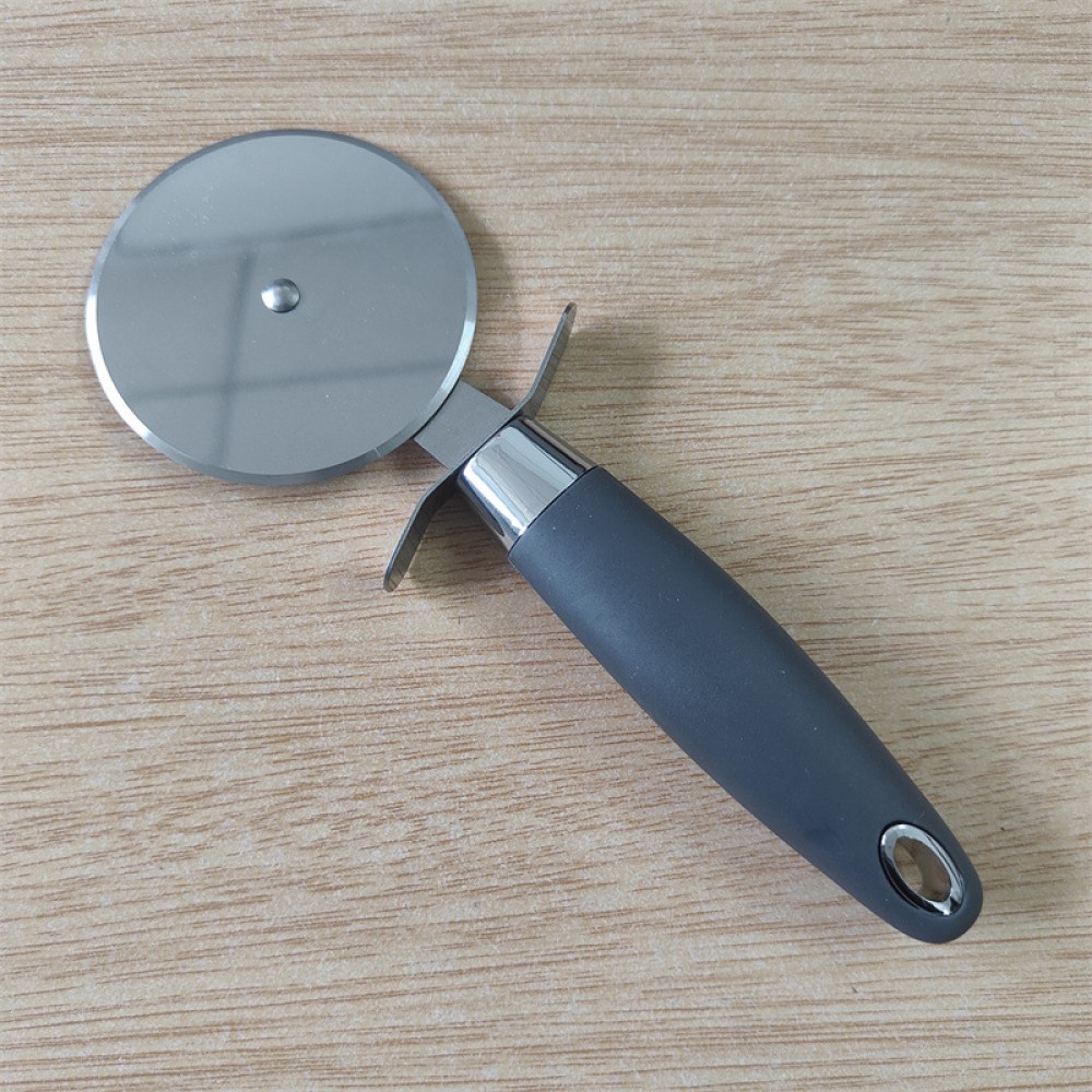 Logo Branded #11 Stainless Steel Pizza Cutter W/ Plastic Handle