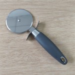 Logo Branded #11 Stainless Steel Pizza Cutter W/ Plastic Handle