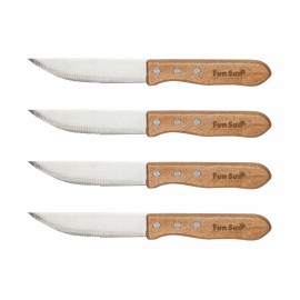 The Rustler 4pc Steak Knife Set with Logo  The Rustler 4pc Steak Knife Set with Logo