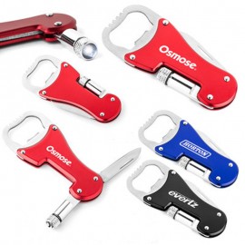 Logo Branded Party Starter Beer Bottle Opener w/LED & Knife  Logo Branded Party Starter Beer Bottle Opener w/LED & Knife
