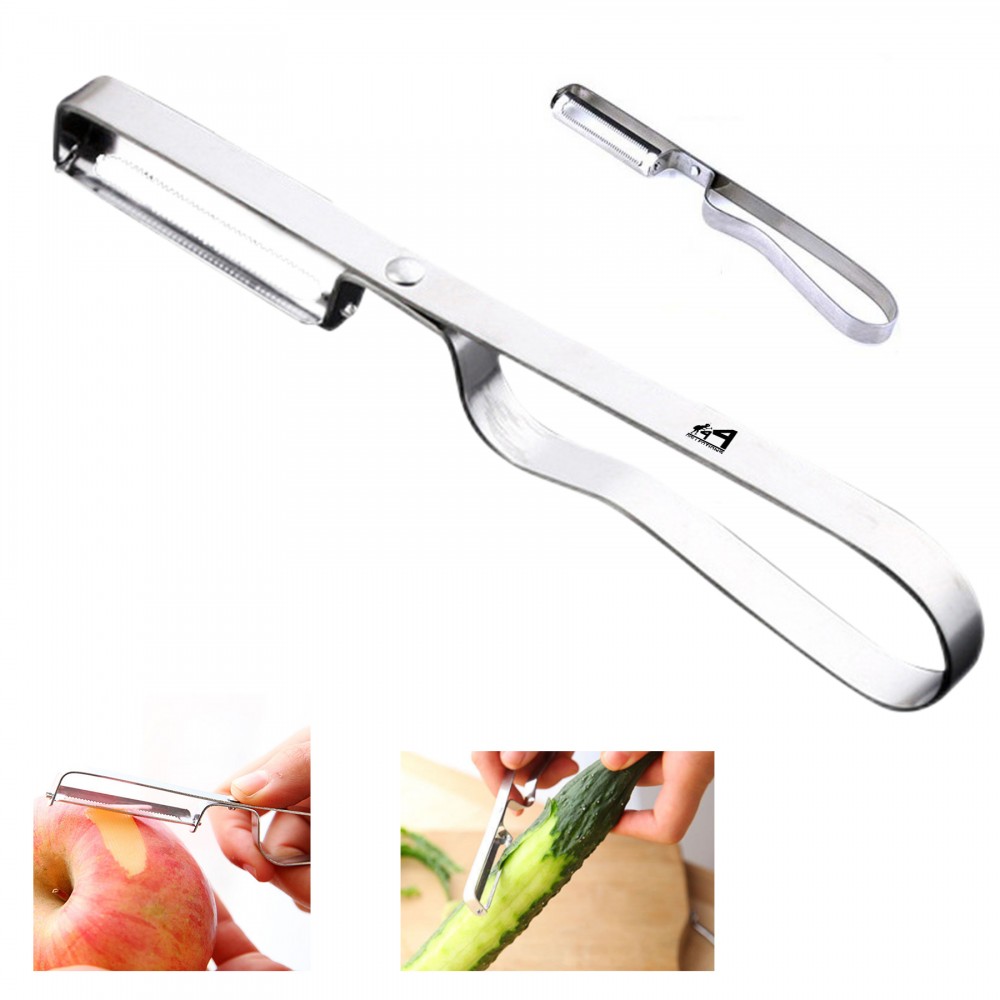 Toothbrush-Shaped Stainless Steel Peeler with Logo