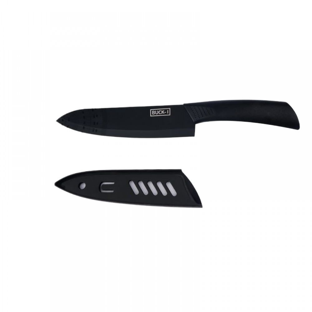 Customized Black Blade Chef Knife With Cover