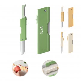 Mini Dual-Head Multi-Function Stainless Steel Fruit Knife with Logo