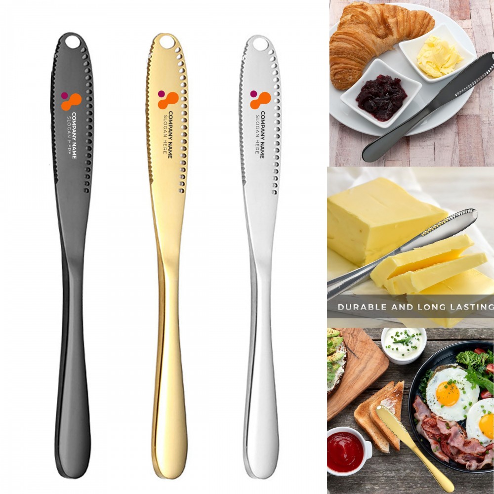 3" 1 Stainless Steel Cheese Butter Spreader Knives with Logo