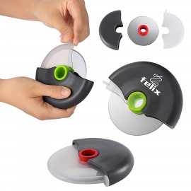 Stainless Steel Pizza Cutter With Wheel Slicer with Logo
