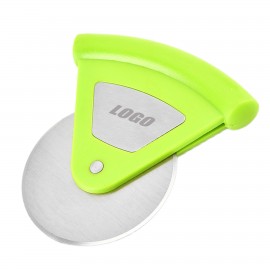 Pizza Shaped Metal Wheel Cutter with Logo  Pizza Shaped Metal Wheel Cutter with Logo