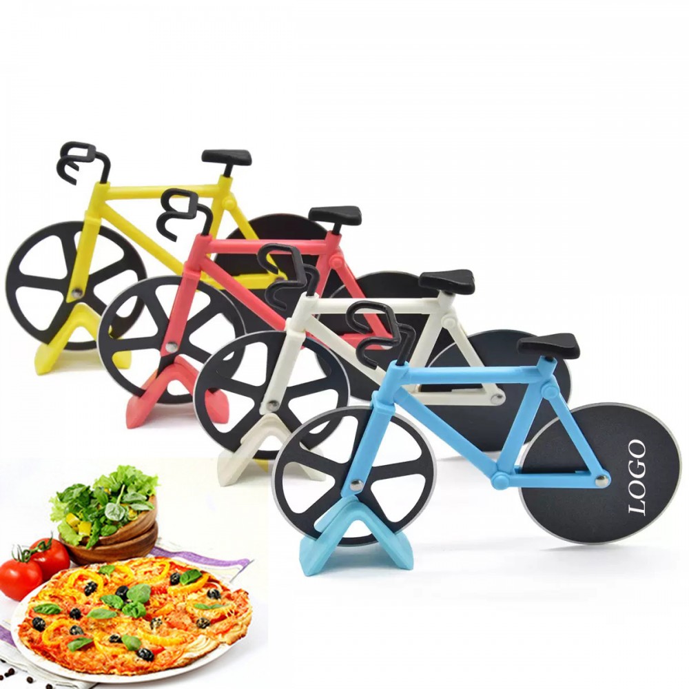 Customized Bicycle Pizza Cutter W/ stand