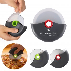 Covered Round Pizza Cutter with Logo