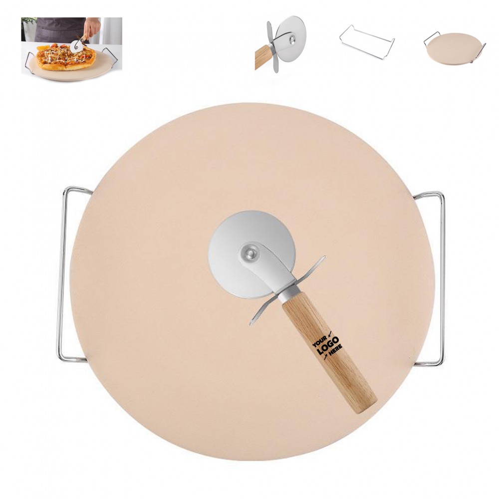 Personalized 13" Pizza Stone Set-Beige