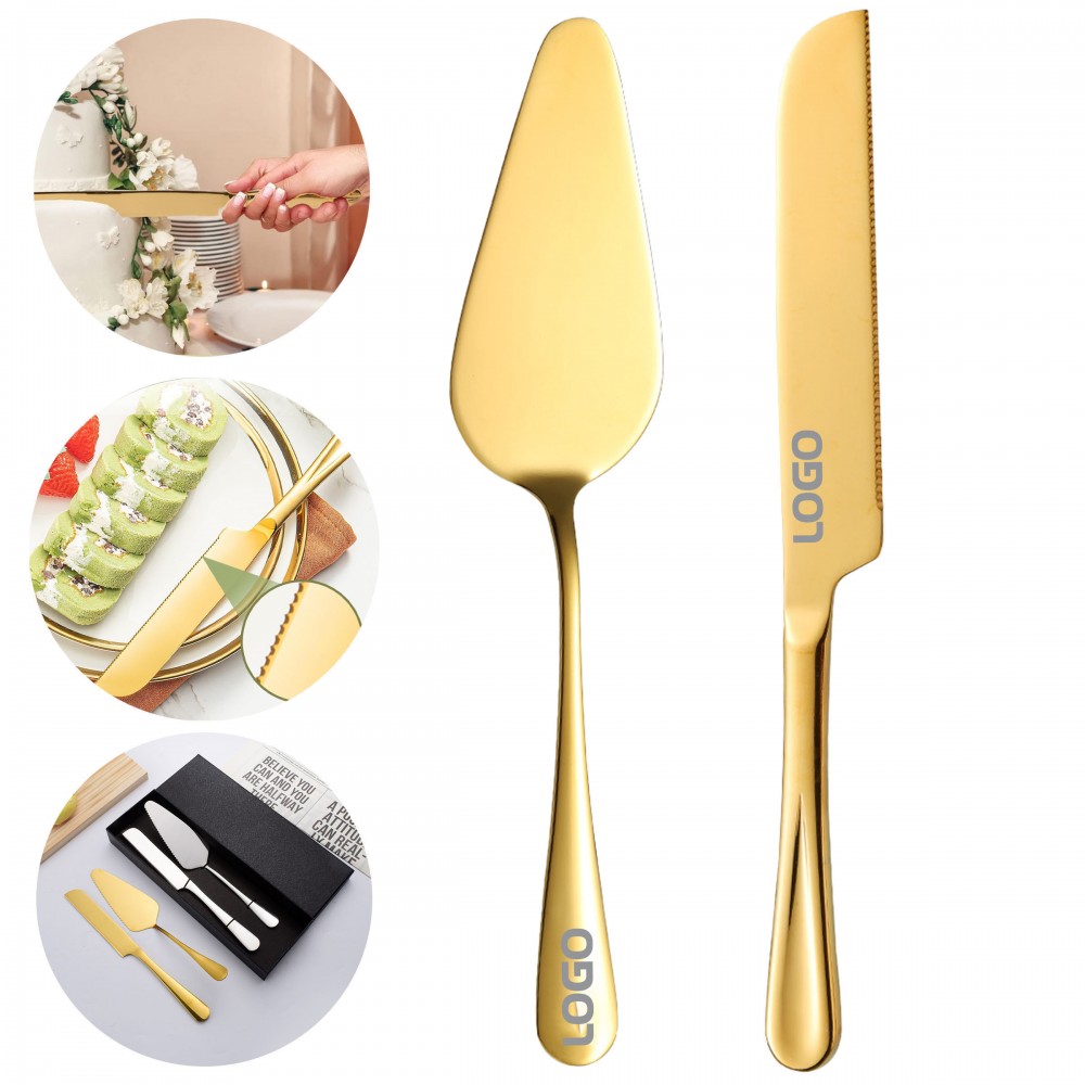 2-Piece Premium Cake Cutting Set with Logo