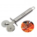 Double Wheels Pizza Cutter Custom Engraved