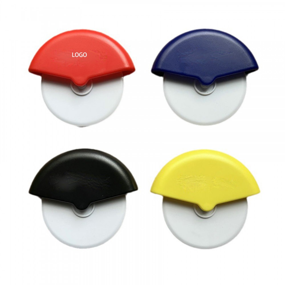 Plastic Round Pizza Cutter with Logo