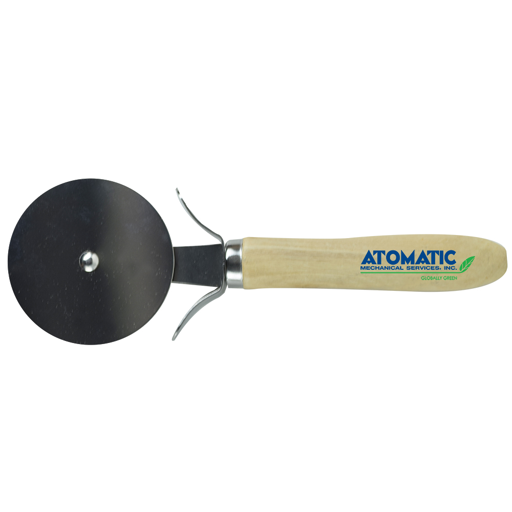 Logo Branded Wood Pizza Cutter