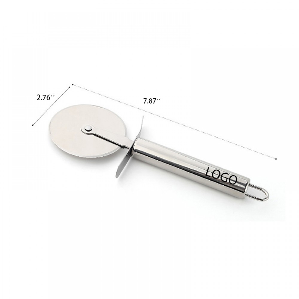 Stainless Steel Pizza Cutter Logo Branded Stainless Steel Pizza Cutter Logo Branded