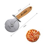 Promotional Wooden Handle Stainless Steel Pizza Cutter