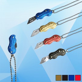 Peanut Shaped Knife w/ Necklace with Logo  Peanut Shaped Knife w/ Necklace with Logo