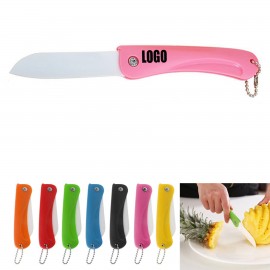 Folding Ceramic Fruit Knife with Logo  Folding Ceramic Fruit Knife with Logo