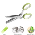 Custom 2-Color Handle 3 Blades Chopping Cutter Scissors