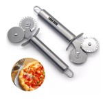 Logo Branded Pastry Wheel Cutter/Double Roll Pizza Slicer