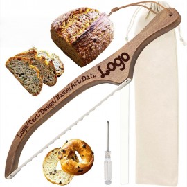 Homemade Bow Design Sourdough Bread Knife Baguettes slicer with Logo