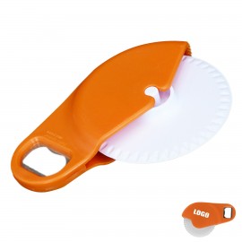 Durable Pizza Cutter with Integrated Bottle Opener with Logo