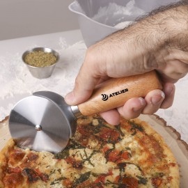Customized reGen Beechwood Pizza Cutter
