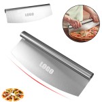 13.77 Inch Stainless Steel Pizza Cutter with Logo
