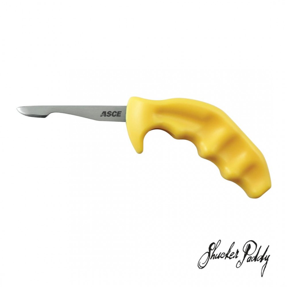 Shucker Paddy Classic SS Oyster Knife - Yellow with Logo