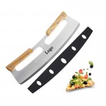 Double-handle Pizza Cutter With Protector Cover with Logo