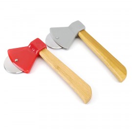 Logo Branded Axe Pizza Cutter W/ Bamboo Handle  Logo Branded Axe Pizza Cutter W/ Bamboo Handle