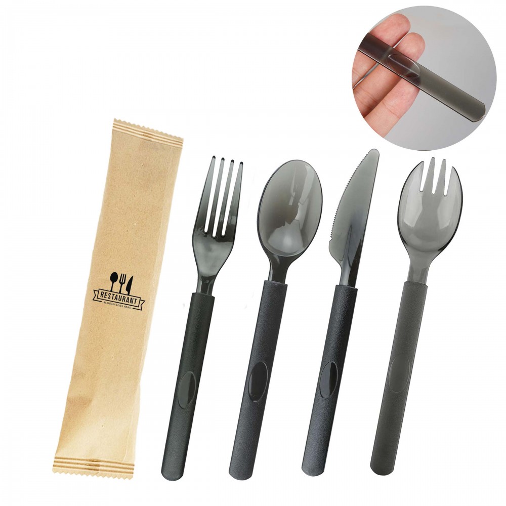 Disposable Sporks Heavy Duty Plastic Cutlery with Logo