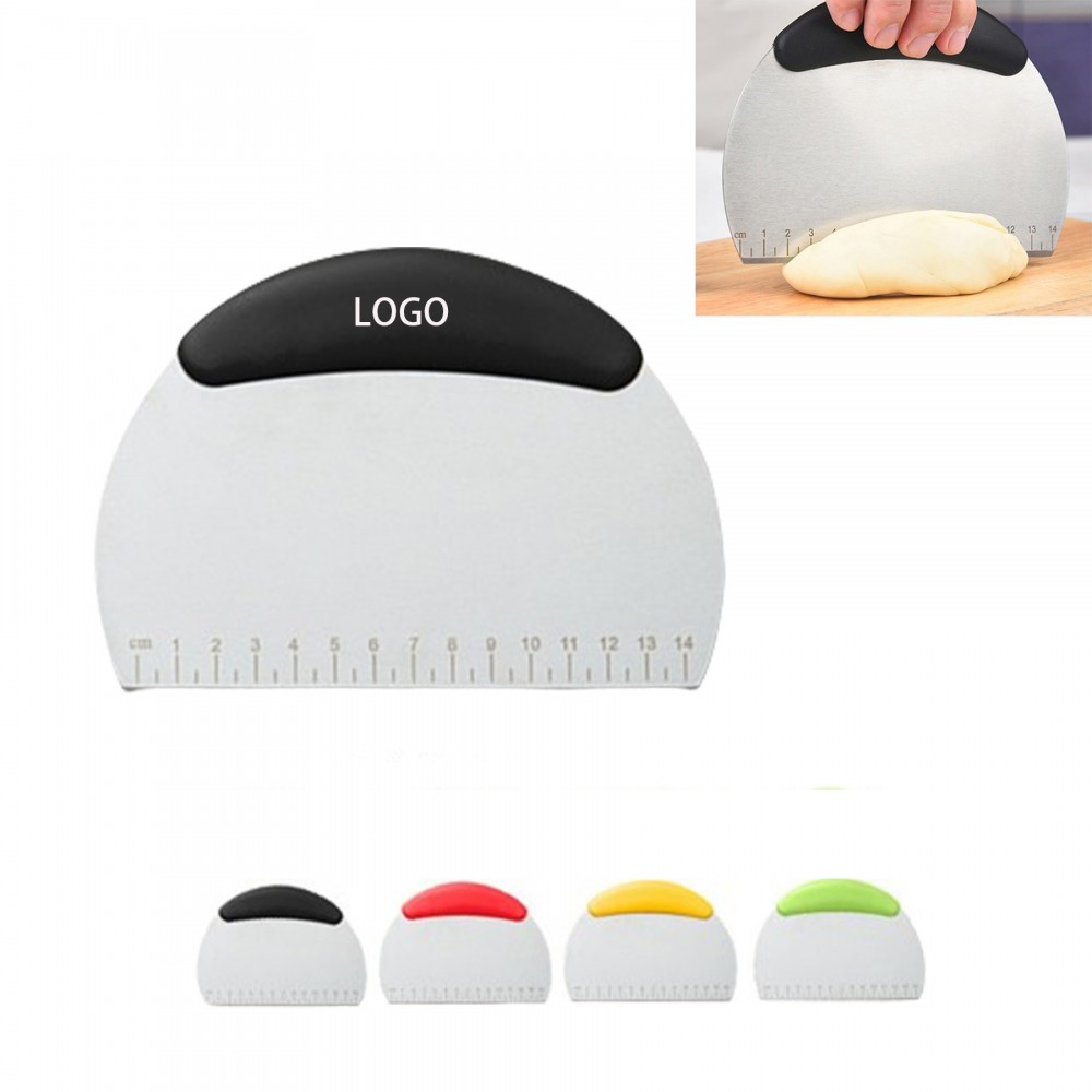 Stainless Steel Dough Scraper Cutter W/ Scale with Logo