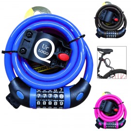 Bicycle Outdoor Security Cable Lock with Logo  Bicycle Outdoor Security Cable Lock with Logo